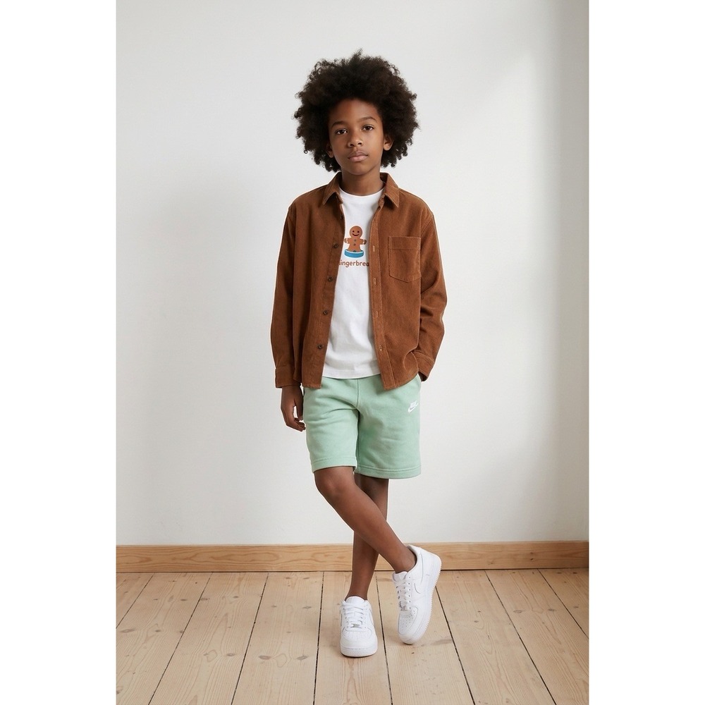 Nike Kids Sportswear French Terry Shorts Mint Green FD3015-037 Size Medium NWT - Picture 6 of 6
